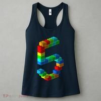 Cute Block Building 5th Birthday Gift 5 Years Old Boy Girl Women's Tank Top thumb 3