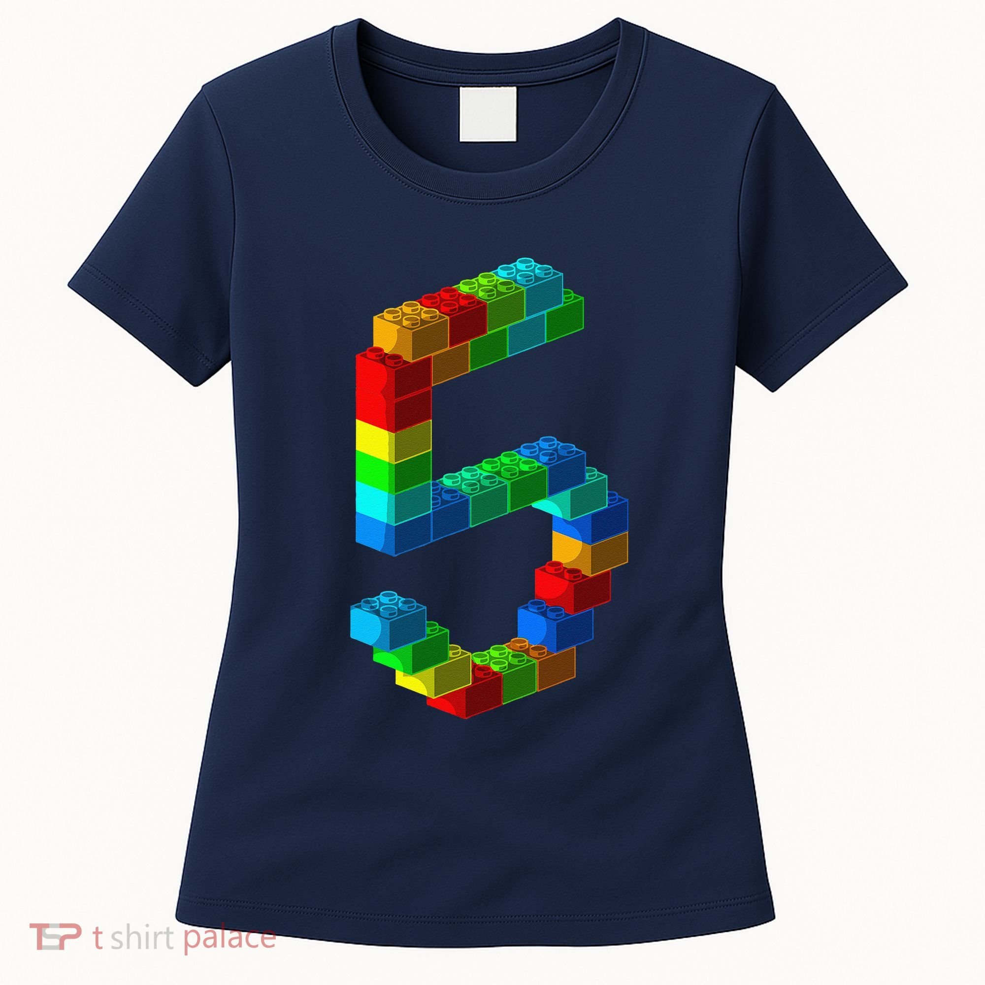 Cute Block Building 5th Birthday Gift 5 Years Old Boy Girl Women's T-Shirt