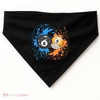 Cool Billiard Balls For 8 Ball And 9ball Player Gift USA-Made Doggie Bandana thumb 0