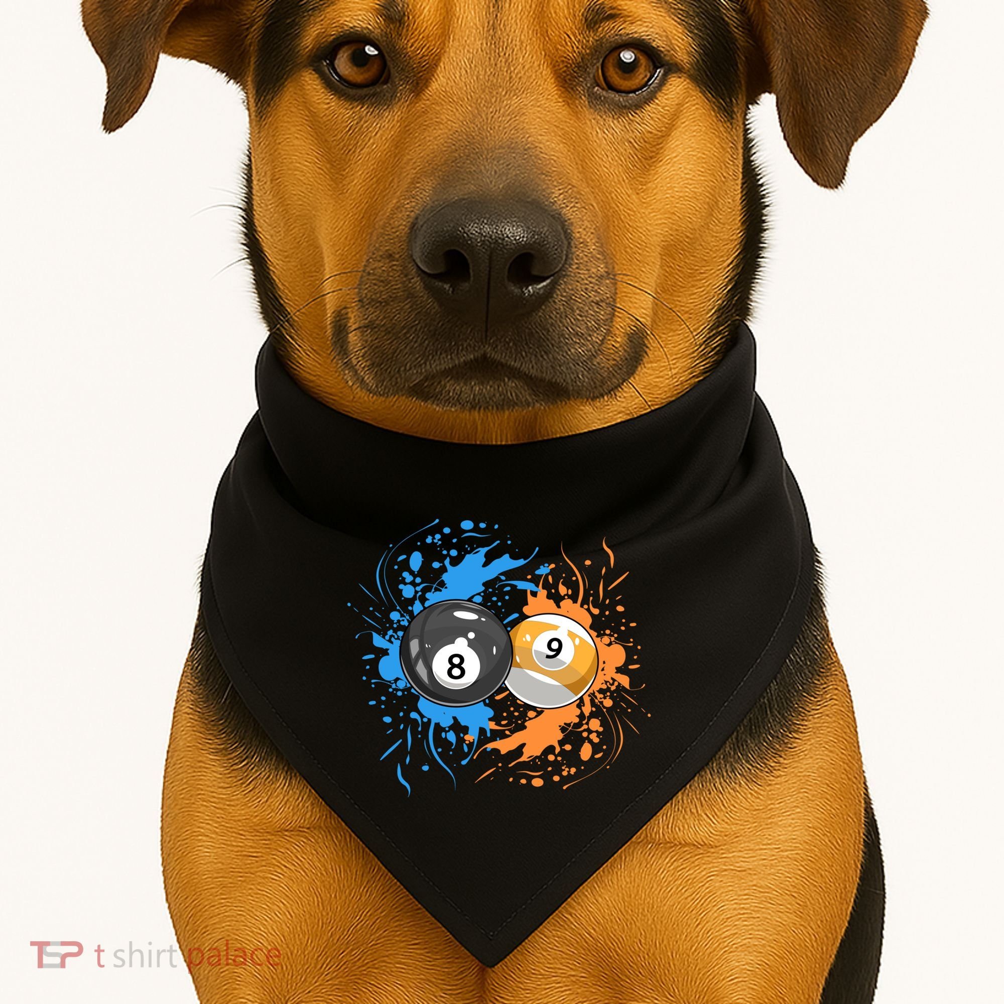Cool Billiard Balls For 8 Ball And 9ball Player Gift USA-Made Doggie Bandana