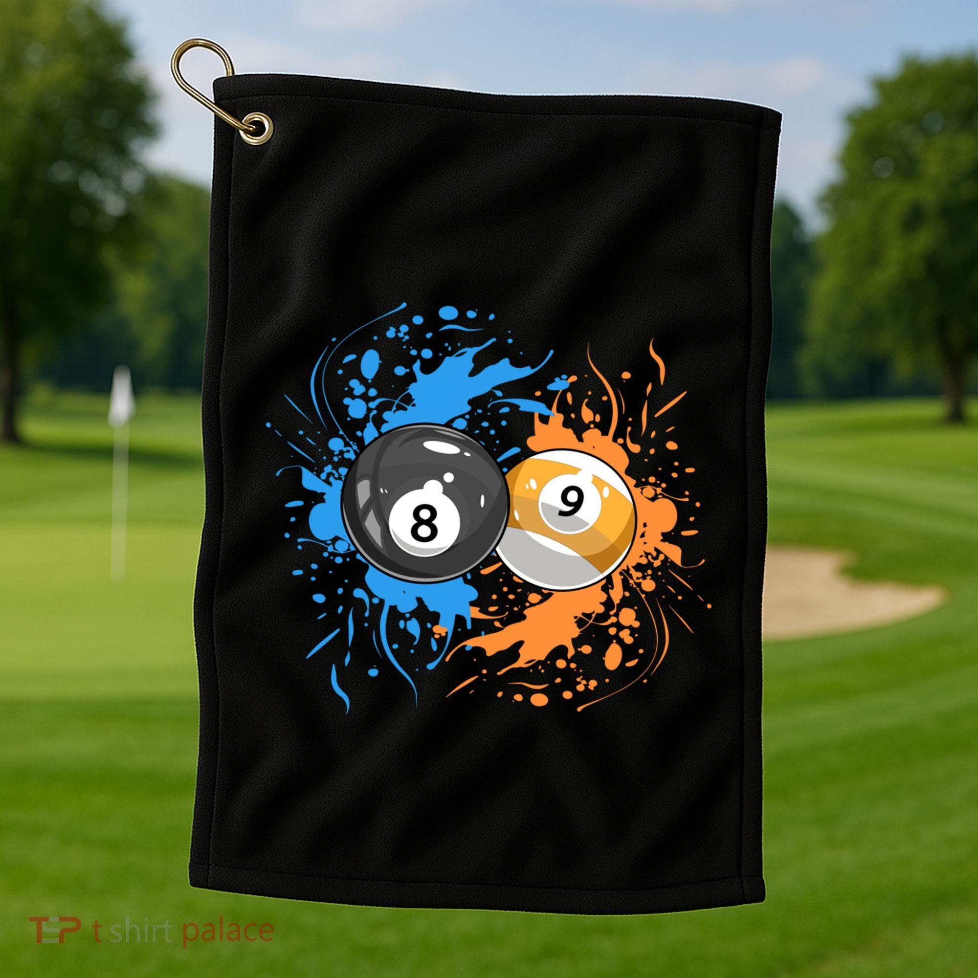 Cool Billiard Balls For 8 Ball And 9ball Player Gift Golf Towel