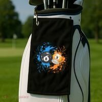 Cool Billiard Balls For 8 Ball And 9ball Player Gift Golf Towel thumb 2