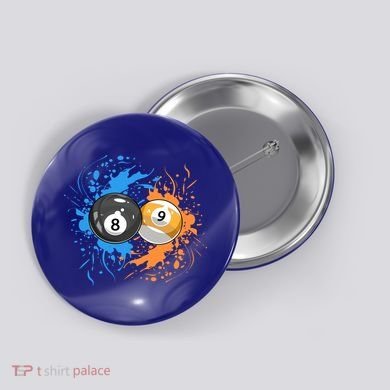 Cool Billiard Balls For 8 Ball And 9ball Player Gift Button