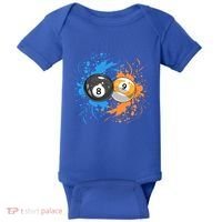 Cool Billiard Balls For 8 Ball And 9ball Player Gift Baby Bodysuit thumb 0