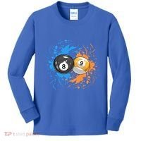 Cool Billiard Balls For 8 Ball And 9ball Player Gift Kids Long Sleeve Shirt thumb 0