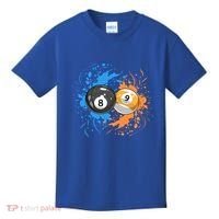 Cool Billiard Balls For 8 Ball And 9ball Player Gift Kids T-Shirt thumb 0