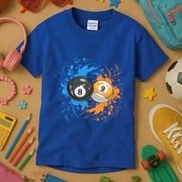 Cool Billiard Balls For 8 Ball And 9ball Player Gift Kids T-Shirt thumb 3