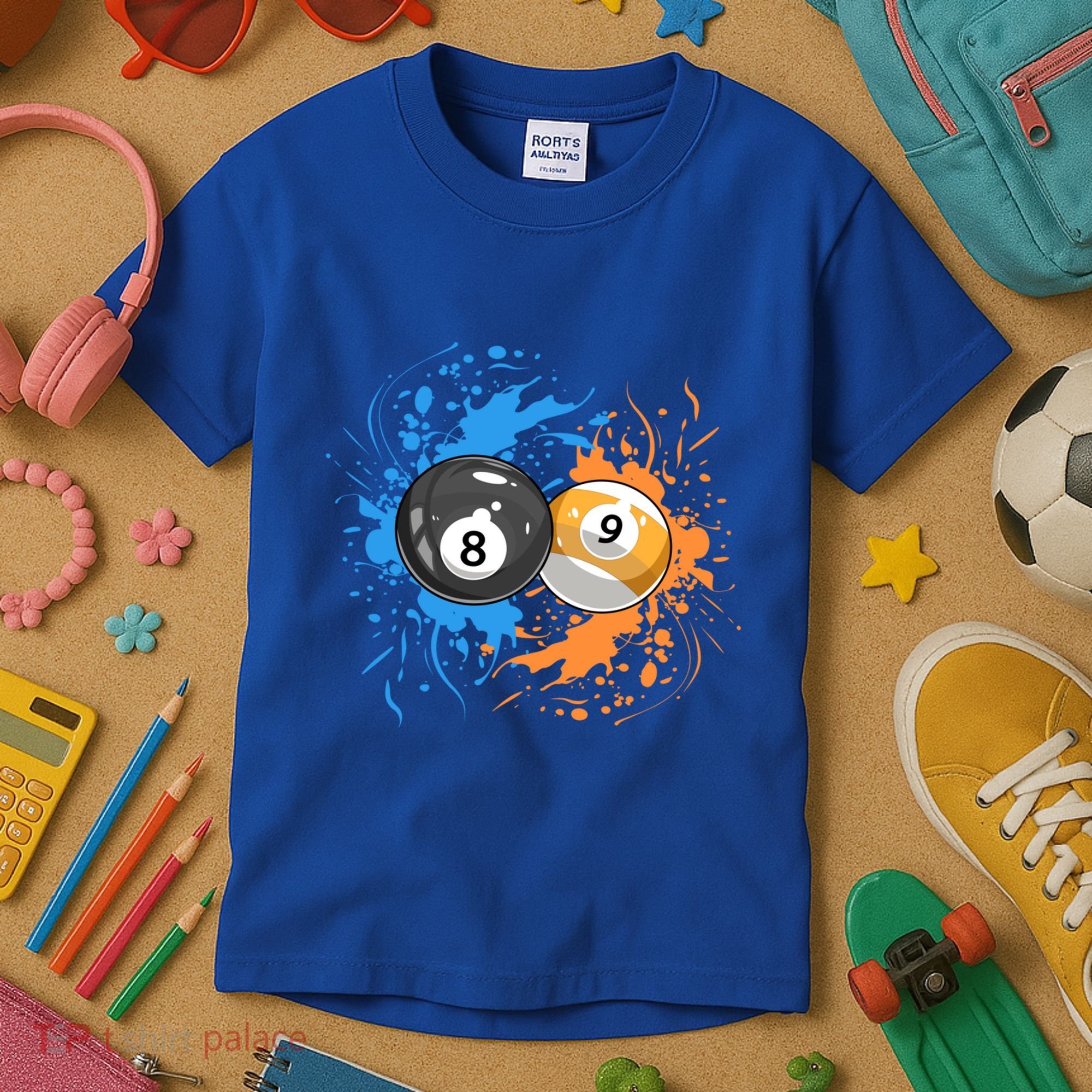 Cool Billiard Balls For 8 Ball And 9ball Player Gift Kids T-Shirt