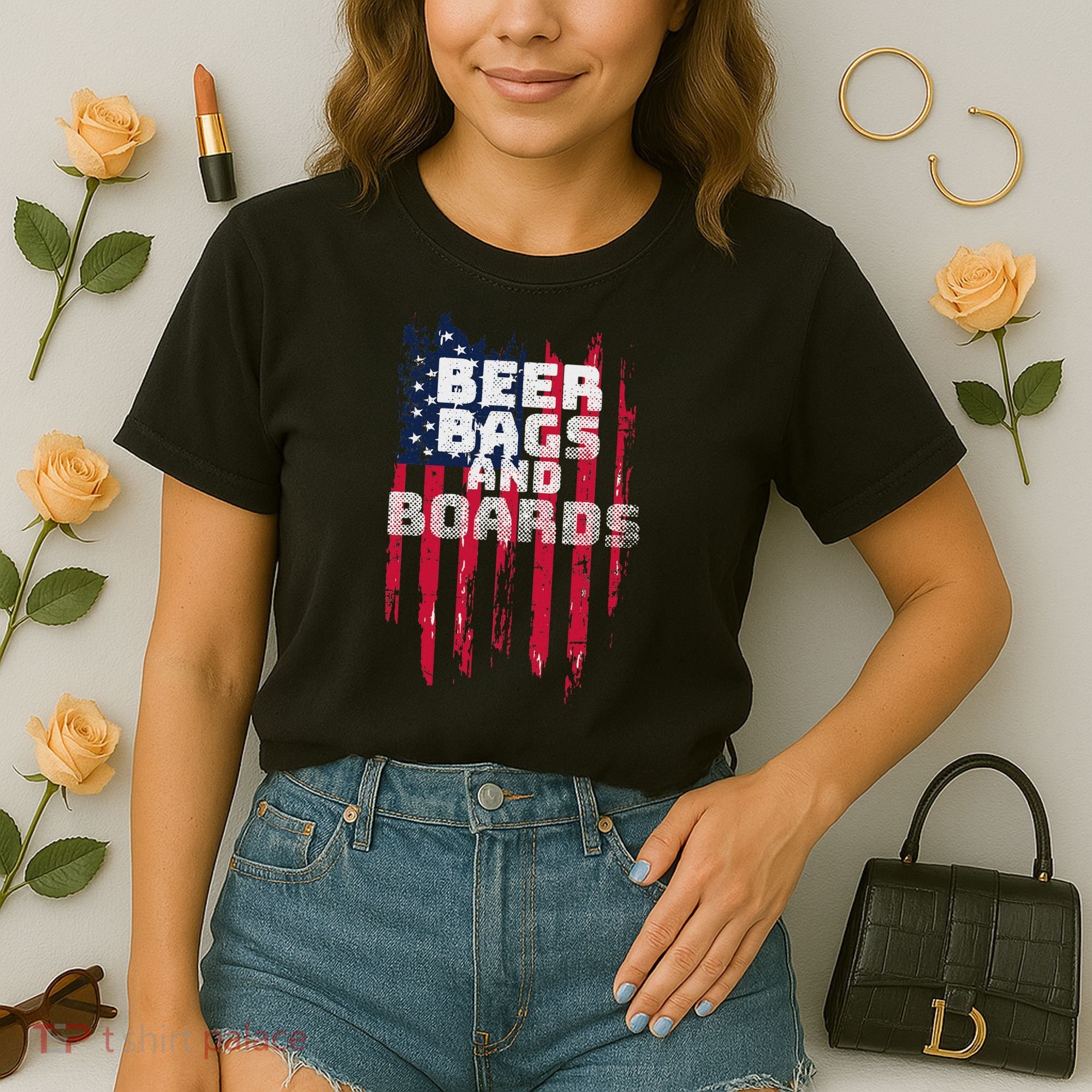 Cornhole Beer Bags And Boards Comfort Colors Boxy T-Shirt