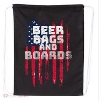 Cornhole Beer Bags And Boards Drawstring Bag thumb 0