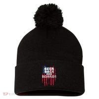 Cornhole Beer Bags And Boards Pom Pom 12in Knit Beanie thumb 0