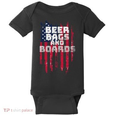 Cornhole Beer Bags And Boards Baby Bodysuit