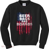 Cornhole Beer Bags And Boards Kids Sweatshirt thumb 0
