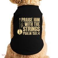 Cool Banjo Bluegrass Music Art Worship Leader Doggie Tank thumb 0