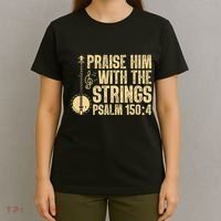 Cool Banjo Bluegrass Music Art Worship Leader T-Shirt thumb 4