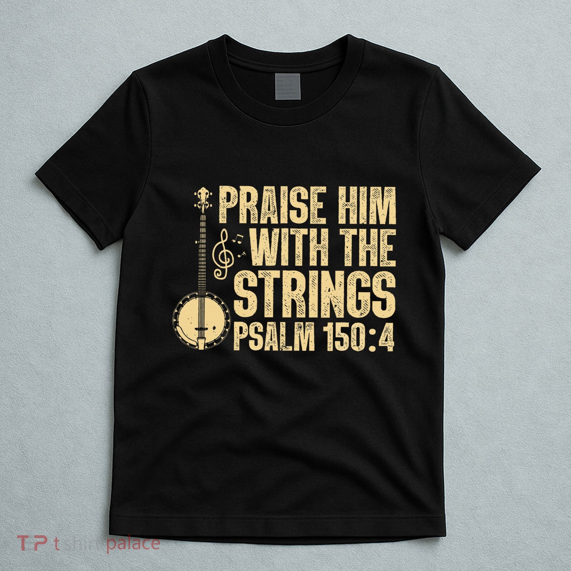 Cool Banjo Bluegrass Music Art Worship Leader T-Shirt