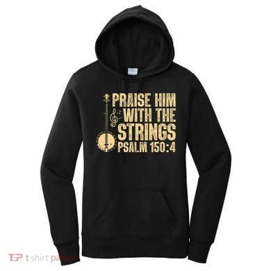 Cool Banjo Bluegrass Music Art Worship Leader Women's Hoodie