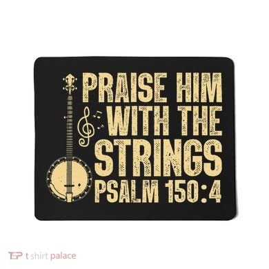 Cool Banjo Bluegrass Music Art Worship Leader Mousepad