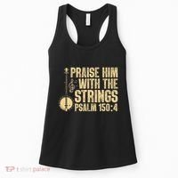 Cool Banjo Bluegrass Music Art Worship Leader Women's Tank Top thumb 0