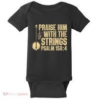 Cool Banjo Bluegrass Music Art Worship Leader Baby Bodysuit thumb 0