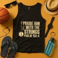 Cool Banjo Bluegrass Music Art Worship Leader Tank Top thumb 4