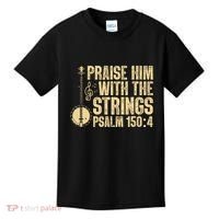 Cool Banjo Bluegrass Music Art Worship Leader Kids T-Shirt thumb 0