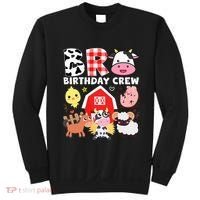 Cow Bro Birthday Crew Farm Theme Animals Kids Birthday Party Sweatshirt thumb 0