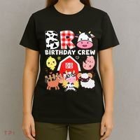Cow Bro Birthday Crew Farm Theme Animals Kids Birthday Party T-Shirt thumb 4