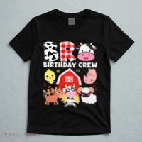 Cow Bro Birthday Crew Farm Theme Animals Kids Birthday Party T-Shirt thumb 5