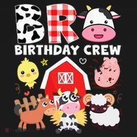 Cow Bro Birthday Crew Farm Theme Animals Kids Birthday Party T-Shirt thumb 7