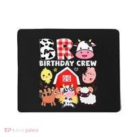 Cow Bro Birthday Crew Farm Theme Animals Kids Birthday Party Mousepad thumb 0