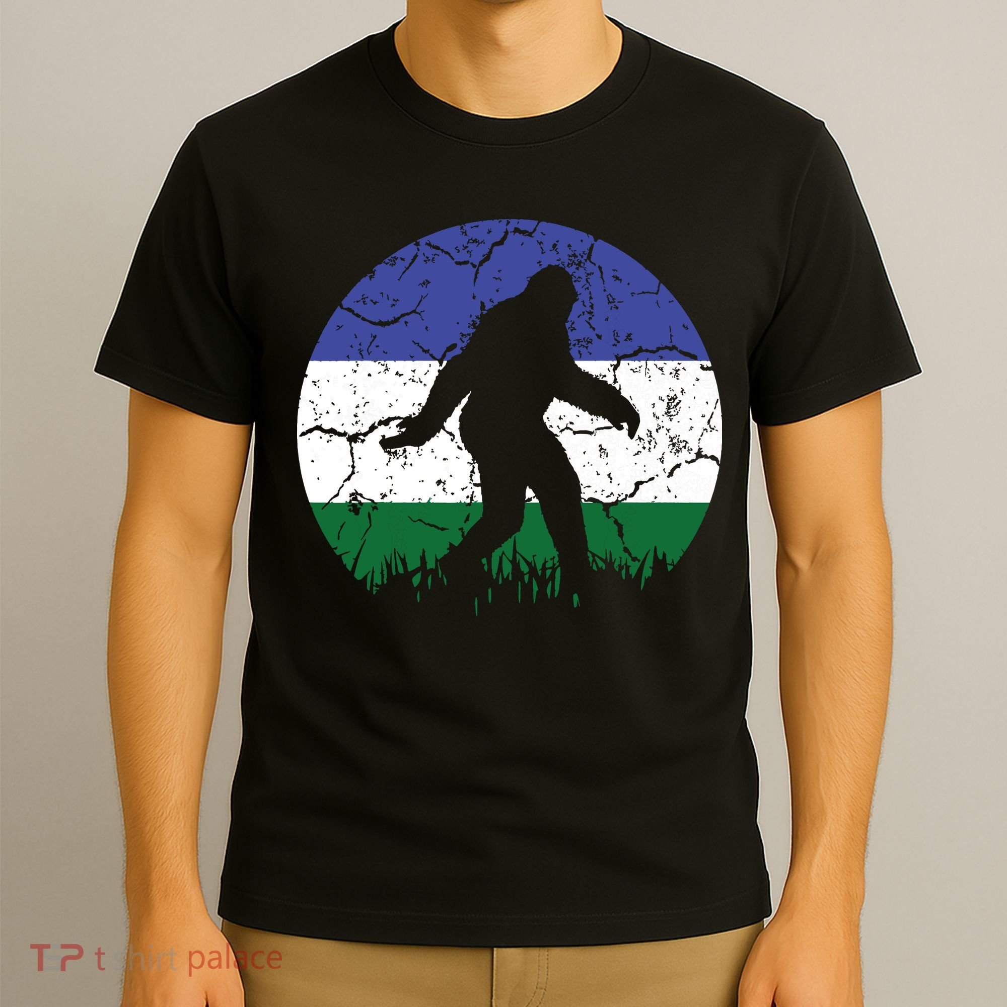 Cascadia Bioregion Bigfoot Flag Independence Vintage T-Shirt
