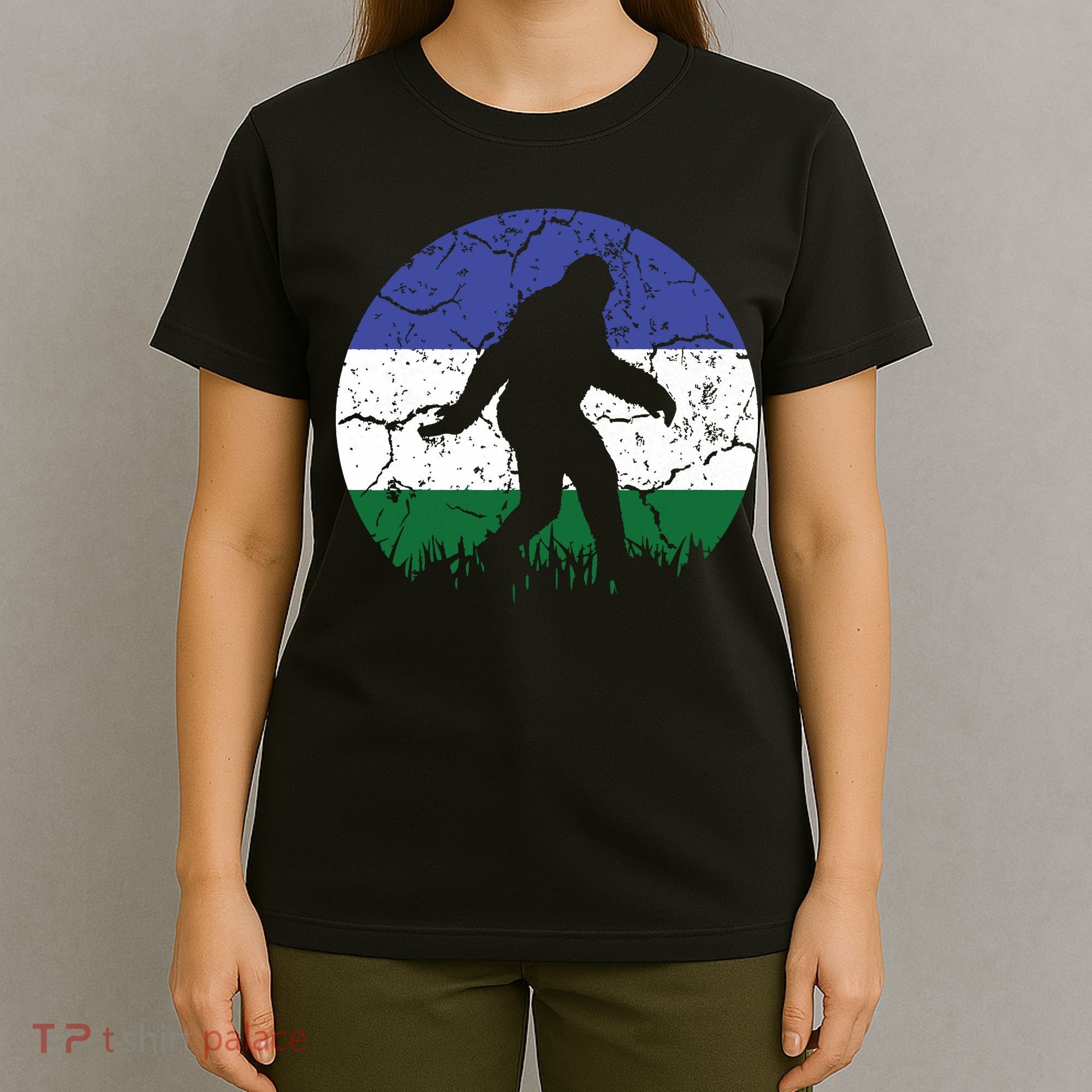 Cascadia Bioregion Bigfoot Flag Independence Vintage T-Shirt