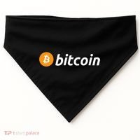 Cryptocurrency Blockchain Bitcoin Logo Crypto Bitcoin Orange USA-Made Doggie Bandana thumb 0