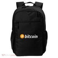 Cryptocurrency Blockchain Bitcoin Logo Crypto Bitcoin Orange Backpack thumb 0