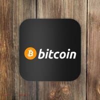 Cryptocurrency Blockchain Bitcoin Logo Crypto Bitcoin Orange Coaster thumb 0