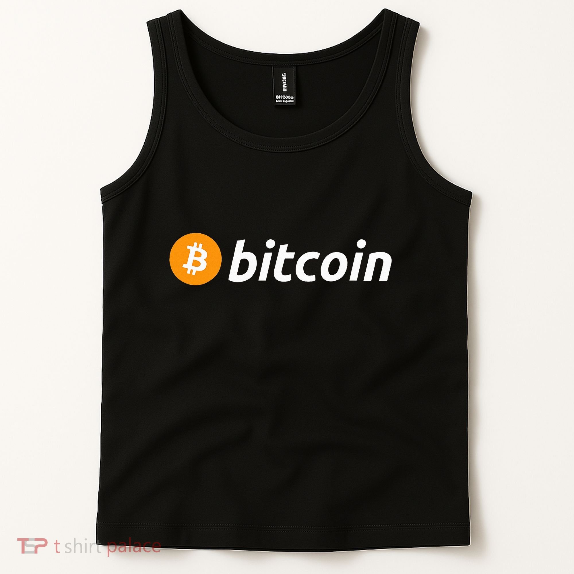 Cryptocurrency Blockchain Bitcoin Logo Crypto Bitcoin Orange Tank Top