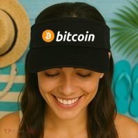 Cryptocurrency Blockchain Bitcoin Logo Crypto Bitcoin Orange Visor thumb 2