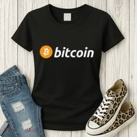 Cryptocurrency Blockchain Bitcoin Logo Crypto Bitcoin Orange Women's T-Shirt thumb 3
