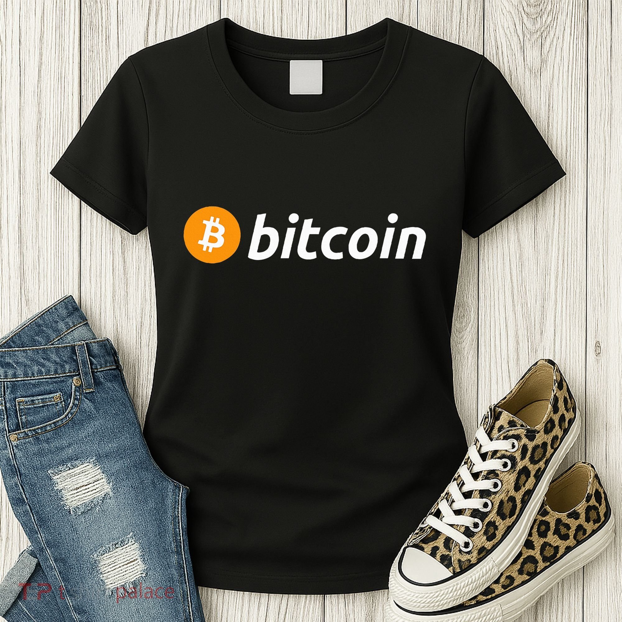 Cryptocurrency Blockchain Bitcoin Logo Crypto Bitcoin Orange Women's T-Shirt