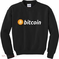 Cryptocurrency Blockchain Bitcoin Logo Crypto Bitcoin Orange Kids Sweatshirt thumb 0