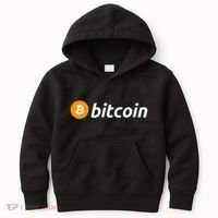 Cryptocurrency Blockchain Bitcoin Logo Crypto Bitcoin Orange Kids Hoodie thumb 0