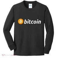 Cryptocurrency Blockchain Bitcoin Logo Crypto Bitcoin Orange Kids Long Sleeve Shirt thumb 0