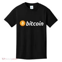 Cryptocurrency Blockchain Bitcoin Logo Crypto Bitcoin Orange Kids T-Shirt thumb 0