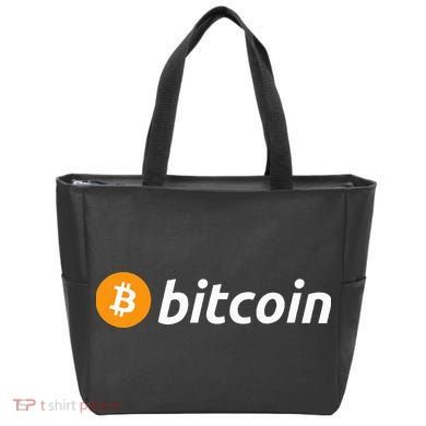 Cryptocurrency Blockchain Bitcoin Logo Crypto Bitcoin Orange Tote Bag
