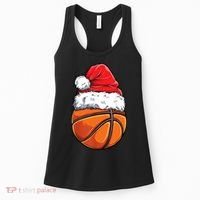 Christmas Basketball Ball Santa Hat Xmas Boys Sport Women's Tank Top thumb 0