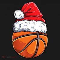 Christmas Basketball Ball Santa Hat Xmas Boys Sport Women's Tank Top thumb 5