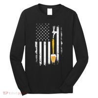 Craft Beer Brewing Usa Us American Flag Craft Long Sleeve Shirt thumb 0