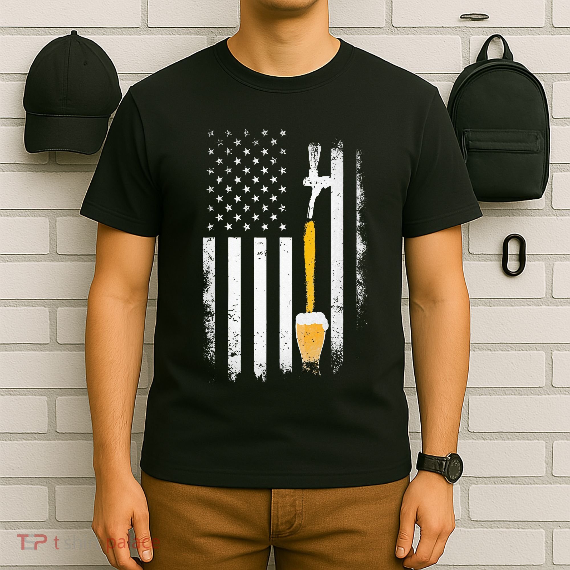 Craft Beer Brewing Usa Us American Flag Craft T-Shirt