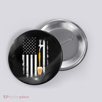 Craft Beer Brewing Usa Us American Flag Craft Button